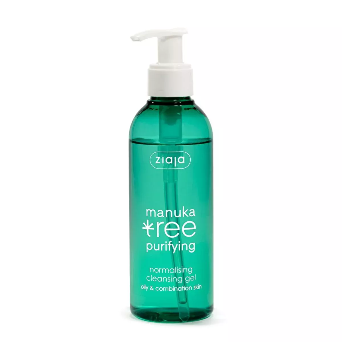 Ziaja Manuka Tree Facial Cleansing Gel - Gentle Face Wash for Oily & Combination Skin - Natural, Vegan, Oil Control, Skin Balancing - 6.76 fl oz